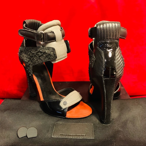 Alexander Wang Shoes - 🔥Alexander Wang Chloe Heels Sandals 36 Black Perch and Patent Leather 2012